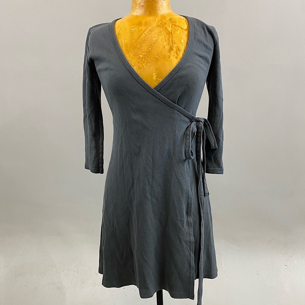 American Apparel Gray Wrap Mini Dress Size S